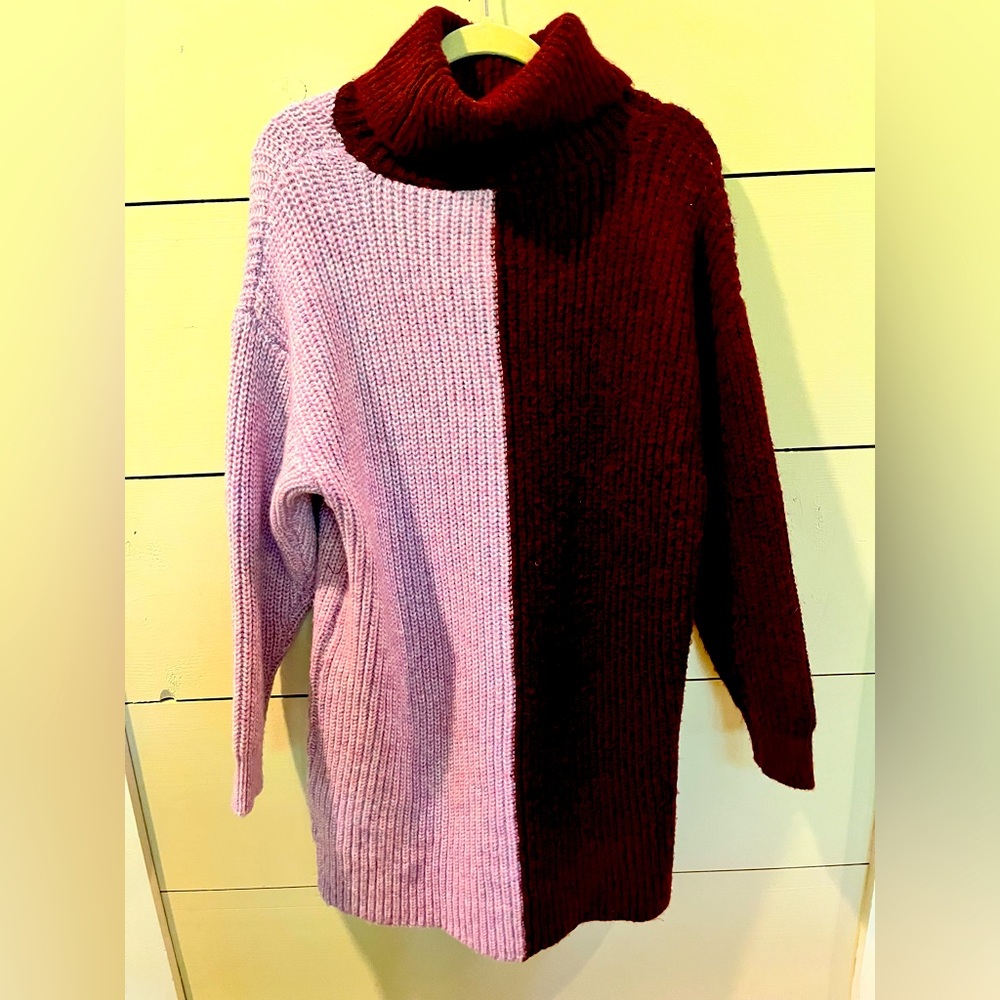 Eloquii Sweater Dress 14/16 color blocking